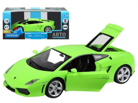 Фото Машина "АВТОПАНОРАМА" Lamborghini Gallardo LP560-4, зеленый, 1/24, свет, звук, в/к 24,5*12,5*10,5см | Инномарт