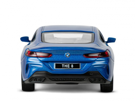 Фото Машина "АВТОПАНОРАМА" BMW M850i Coupé, 1/35, синий, двери, свет, звук, инерция в/к 18*9*13,5 см | Инномарт
