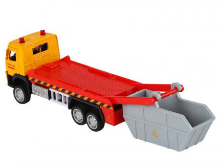 Фото Машина "АВТОПАНОРАМА" VOLVO FM "Мусоровоз", желтый-серый, 1/72, инерция, в/к 17,5*13*6,5 см | Инномарт