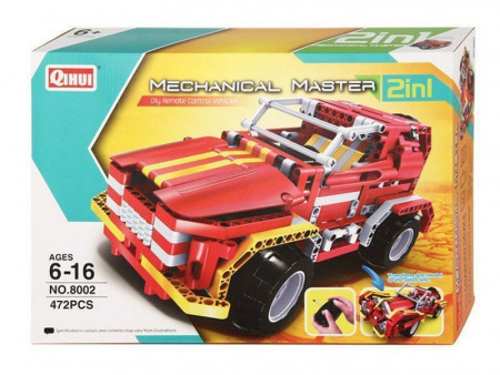 Фото Р/У конструктор Qihui Mechanical Master 2 в 1 Джип и Родстер (472 детали) | Инномарт