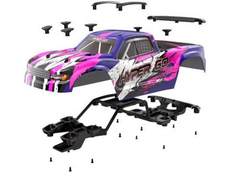 Фото Радиоуправляемый монстр MJX Hyper Go H16H (фиолетовый) 4WD 2.4G LED GPS 1/16 RTR | Инномарт