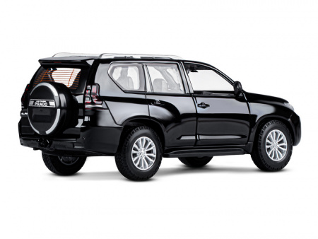 Фото Машина "АВТОПАНОРАМА" Land Cruiser Prado, 1/24, черный, свет, звук, в/к 24,5х12,5х10,5 см | Инномарт