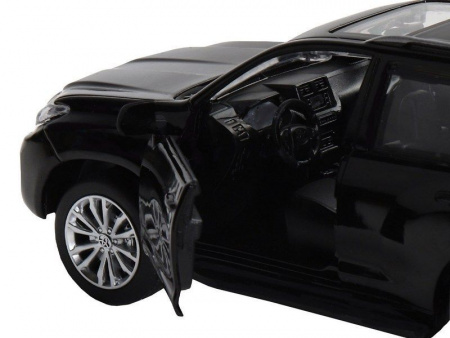 Фото Машина "АВТОПАНОРАМА" Land Cruiser Prado, черный, 1/32, свет, звук, инерция, в/к 17,5*13,5*9 см | Инномарт
