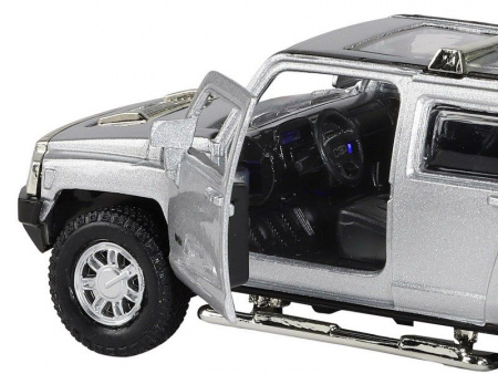Фото Машина "АВТОПАНОРАМА" Hummer H3, серебряный, 1/32, свет, звук, инерция, в/к 17,5*13,5*9 см | Инномарт