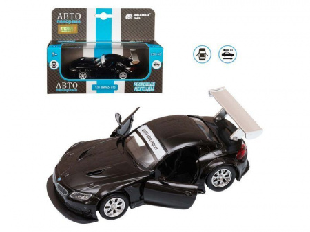 Фото Машина "АВТОПАНОРАМА" BMW Z4 GT3, 1/38, черный, инерция, откр. двери, в/к 17,5*12,5*6,5 см | Инномарт