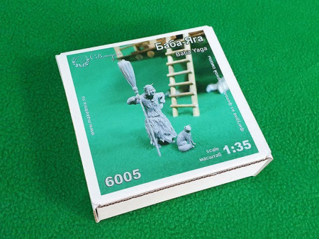 Фото Фигурка СВМодель 6005 "Баба-Яга", метла, кот, 1/35 | Инномарт