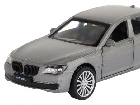 Фото Машина "АВТОПАНОРАМА" BMW 760 LI, серый, 1/46, инерция, в/к 17,5*12,5*6,5 см | Инномарт