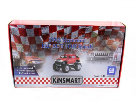 Фото Машина Kinsmart 1:40 Haммer H2 (off road) инерция (1/12шт.) б/к | Инномарт