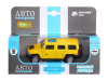 Фото Машина "АВТОПАНОРАМА" Hummer H3, желтый, 1/43, инерция, в/к 17,5*12,5*6,5 см | Инномарт