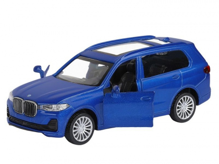 Фото Машина "АВТОПАНОРАМА" BMW X7, синий, 1/44, инерция, в/к 17,5*12,5*6,5 см | Инномарт