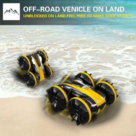 Фото Радиоуправляемый перевертыш-амфибия Volantex RC желтый 4WD 2.4G 1/20 RTR | Инномарт