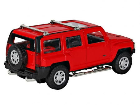 Фото Машина "АВТОПАНОРАМА" Hummer H3, красный, 1/32, свет, звук, инерция, в/к 17,5*13,5*9 см | Инномарт