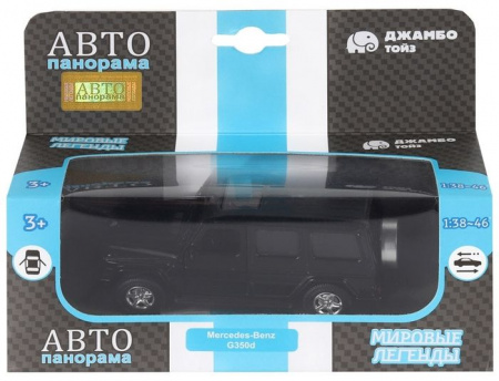 Фото Машина "АВТОПАНОРАМА" Mercedes-Benz G350d, черный, 1/42, инерция, откр. двери, в/к 17,5*12,5*6,5 см | Инномарт