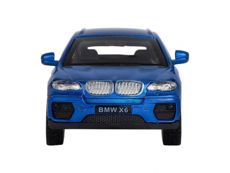 Фото Машина "АВТОПАНОРАМА" BMW X6, 1/43, синий, инерция, откр. двери, в/к 17,5*12,5*6,5 см | Инномарт