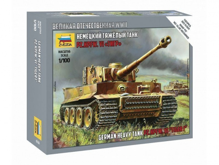 Фото Сборная модель ZVEZDA Немецкий танк Т-VI Тигр, 1/100 | Инномарт