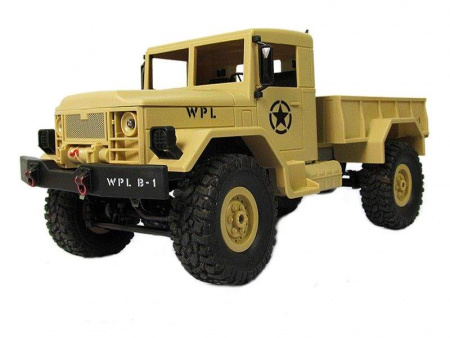 Фото Радиоуправляемая машина WPL B-14R военный грузовик (песочный) 1/16 2.4G RTR | Инномарт