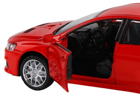 Фото Машина "АВТОПАНОРАМА" Mitsubishi Lancer Evolution, 1/32, красный, свет, звук, в/к 17,5*12,5*6,5 см | Инномарт
