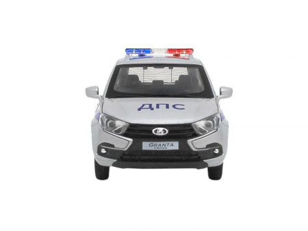 Фото Машина "АВТОПАНОРАМА" LADA GRANTA CROSS "Полиция", серебро, 1/24, свет, звук, в/к 24,5*12,5*10,5 см | Инномарт