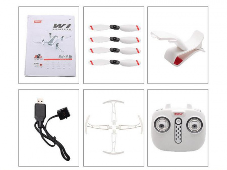Фото Р/У квадрокоптер Syma W1 brushless с FPV трансляцией Wi-Fi, барометр, GPS, 6-AXIS, 2.4G RTF | Инномарт