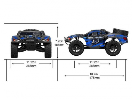 Фото Радиоуправляемый шорт-корс Remo Hobby EX3 (синий) 4WD 2.4G 1/10 RTR | Инномарт