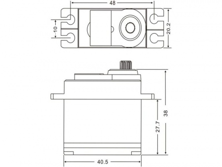 Фото Сервомашинка цифровая JX Servo PDI-4503HB (45.5г/3.95/0.12/6V) стандартная | Инномарт